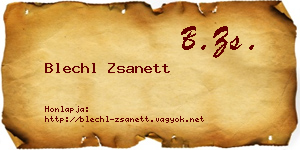 Blechl Zsanett névjegykártya